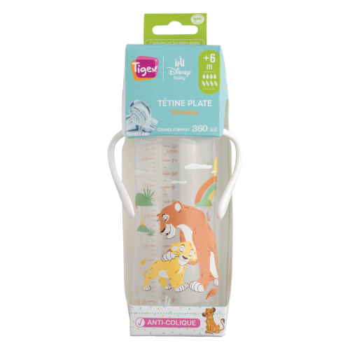 Biberón Tigex Autonomy+ 360ml Simba con asas y tetina XL | Más Pañales