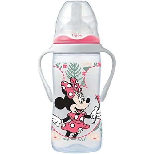 Biberón Minnie tetina anatómica silicona con asas 300ml. Tigex