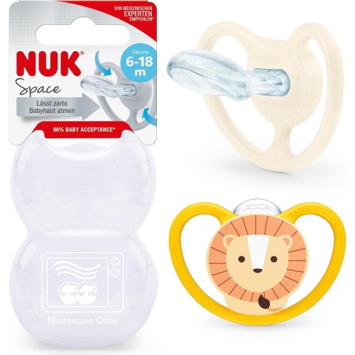 Chupetes SPACE Silicona T3 18-36m (2ud) NUK