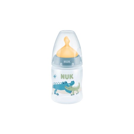 Biberón NUK First Choice+ látex 150ml 0-6 meses con control de temperatura anticólicos
