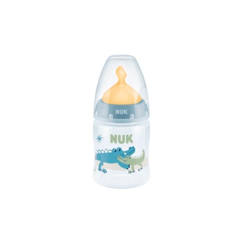 Biberón NUK First Choice+ látex 150ml 0-6 meses con control de temperatura anticólicos