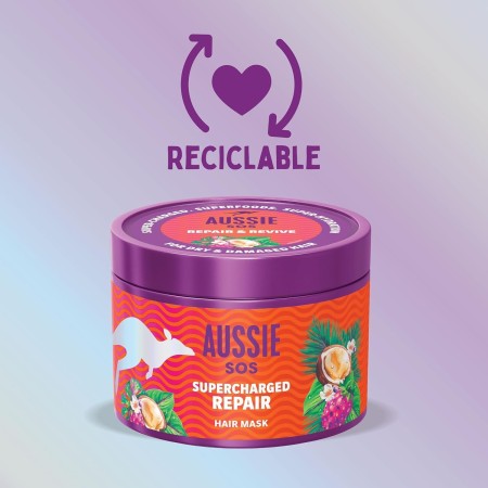 Mascarilla Aussie SOS Supercharged Repair 450ml | Más Pañales
