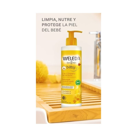 Caléndula champú y gel de ducha 400 ml . Weleda