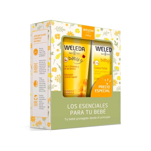 Pack Champu y gel de ducha + Crema pañal Calendula.Weleda