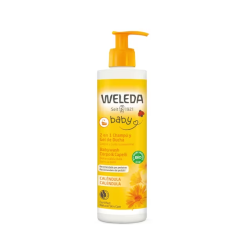 Caléndula champú y gel de ducha 400 ml . Weleda