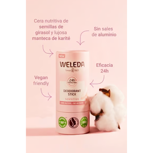 Desodorante Stick Piel Sensible Weleda 50 g | Más Pañales