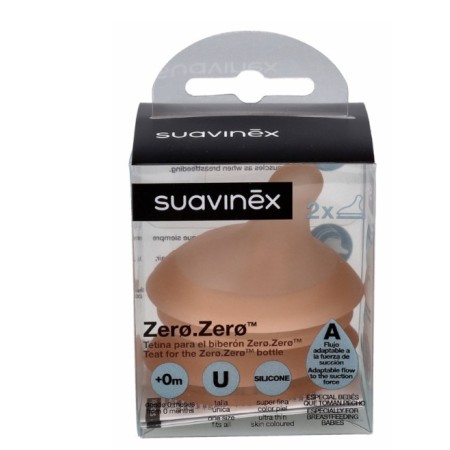 Tetina Zero Zero lactancia mixta Silicona 2 uds (+6). Suavinex