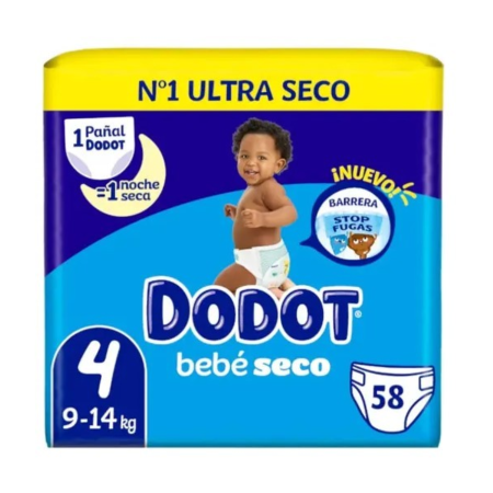 Pañales Dodot Bebé-Seco Talla 4 – Pack 58 uds