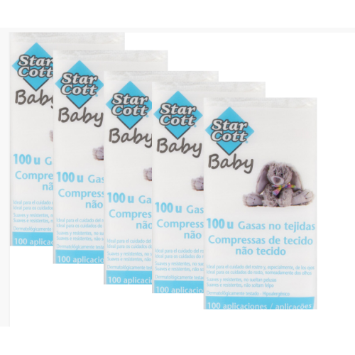 Gasas hipoalergénicas sin tejer Star Cott ( 5 x100 uds)