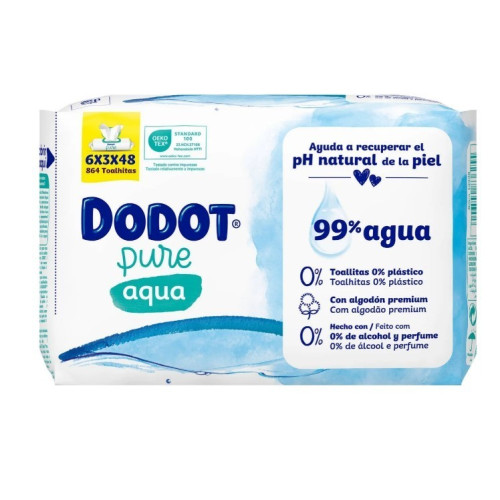 Toallitas Dodot Aqua Pure【 OFERTA 】Paquetes de 864 Uds.
