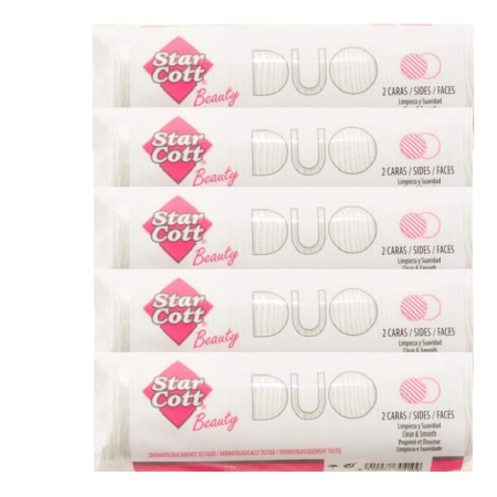 Discos desmaquillantes de algodón doble cara (5x70ud) Star Cott