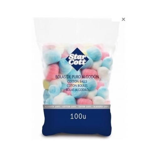 Bolas de algodón colores (2x100)uds. Star Cott