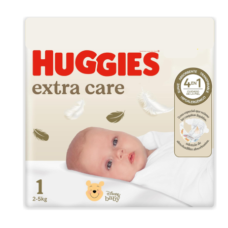 Pack Pañales Huggies Extra Care Talla 1 – 160 uds