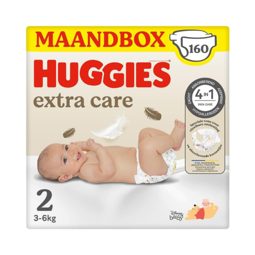 Pack Ahorro Pañales Huggies Extra Care Talla 2 – 160 uds