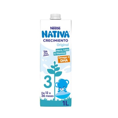 Leche Nativa junior Omega3 de 1 litro. Nestlé