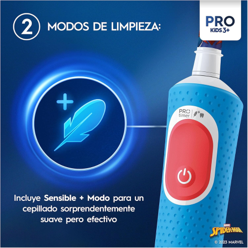 Oral-B Pro Kids Spider-Man Cepillo Eléctrico 3+ | Más Pañales