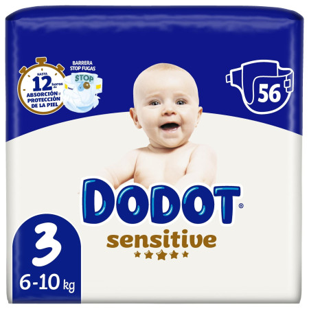Pañales Dodot Sensitive Talla 3 (168 Uds.)【 OFERTA 】