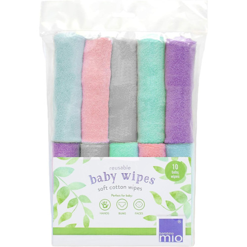 Toallitas de Tela para Bebé Bambino Mio (10 uds)| Más Pañales