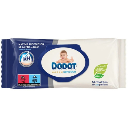Toallitas Sensitive (paquete de 54 Uds.). Dodot