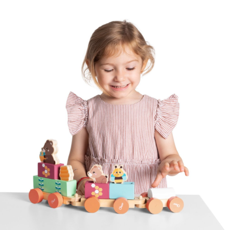 El tren de los ositos Chicco, juguete de madera | Más Pañales