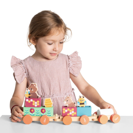 El tren de los ositos Chicco, juguete de madera | Más Pañales