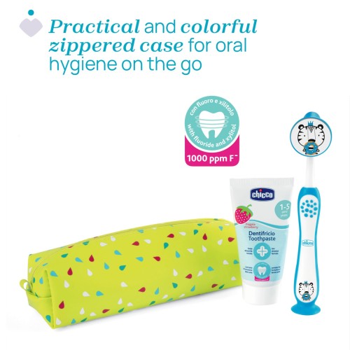 Set Dental Azul Tigre 36m+. Chicco