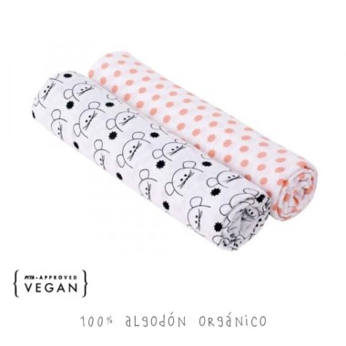 Pack 2 muselinas 120X120....