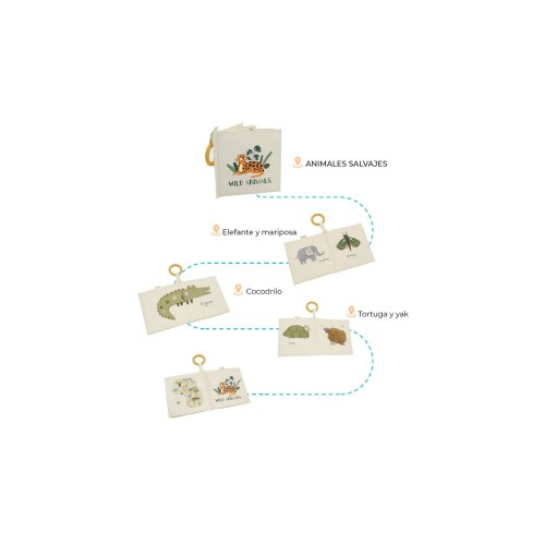 Libro de tela wild animals . Olmitos