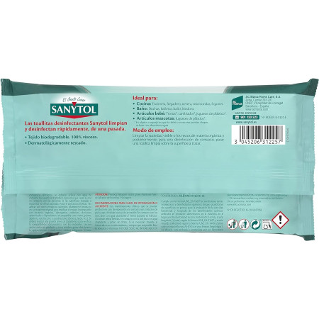 Toallitas desinfectantes 5x30 uds. Sanytol