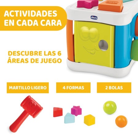 2 en 1 Multicubo Encajable Chicco | Juguete Educativo 10-36m