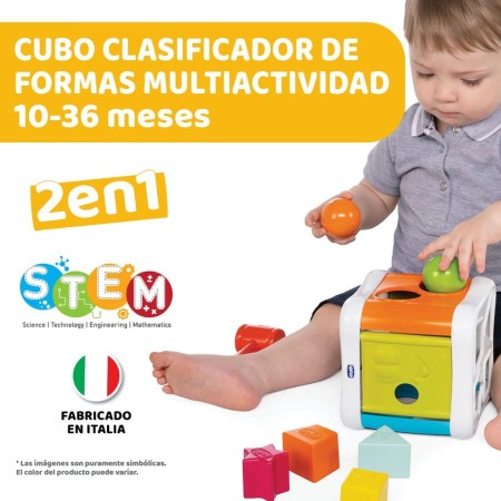 2 en 1 Multicubo Encajable Chicco | Juguete Educativo 10-36m