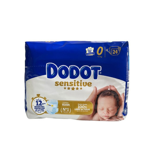 Pañales Dodot Sensitive Talla 0 (24 Uds).