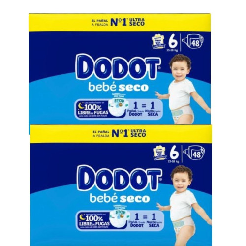 Pañales Dodot Talla 6 Bebé-Seco 【 OFERTA 】