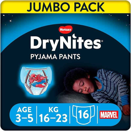 Pañales DryNites Huggies 3-5 años | Protección Nocturna | Más Pañales