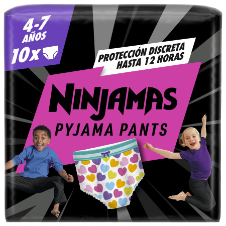NINJAMAS Pyjama Pants de 4 a 7 años NIÑA 10 Und . Dodot