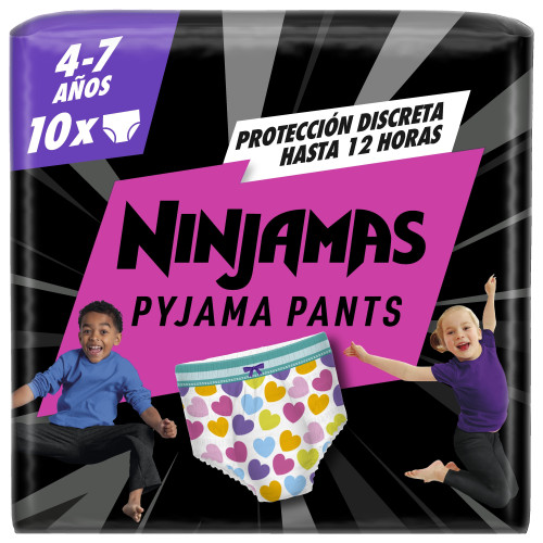 NINJAMAS Pyjama Pants de 4 a 7 años NIÑA 10 Und . Dodot