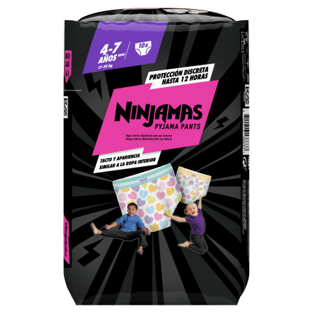 NINJAMAS Pyjama Pants de 4 a 7 años NIÑA 10 Und . Dodot