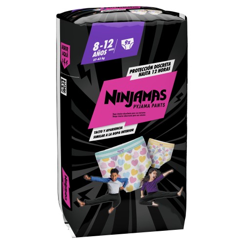 NINJAMAS Pyjama Pants de 8 a 12 años NIÑA  9 Und. Dodot