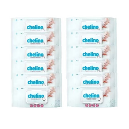 Chelino Toallita Infantil , Pack Ahorro 12 x 60