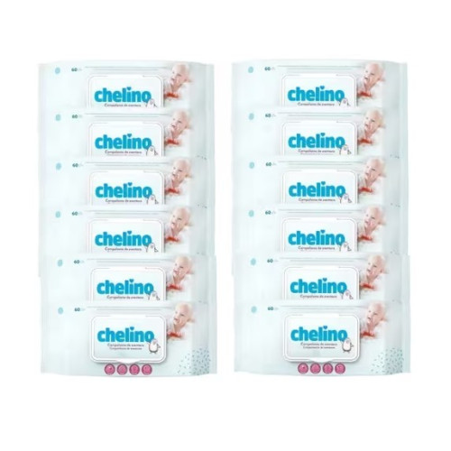 Chelino Toallita Infantil , Pack Ahorro 12 x 60