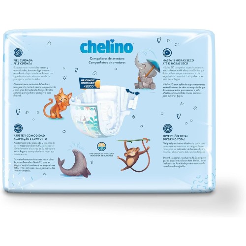 Pañal Chelino Talla 4 (9-15 Kg). Gateo , Pack Ahorro 204 Und