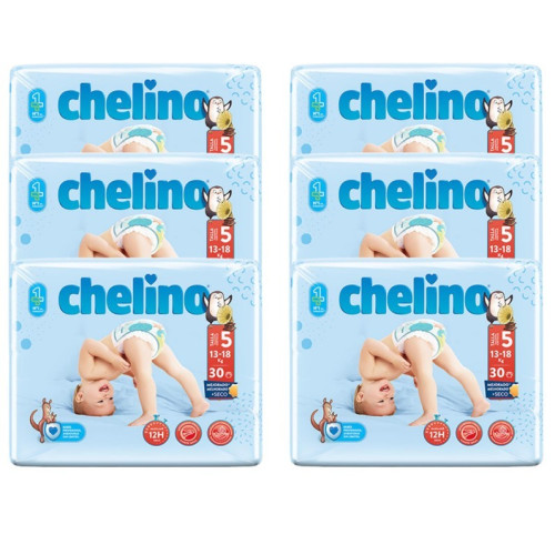 Pañal Chelino Talla 5 (13-18 Kg). Pasitos .Pack Ahorro 180 Und