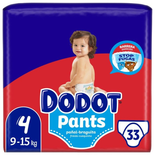 Pañales Dodot Pants Talla 4. Pack Ahorro 3 x 33【 OFERTA 】