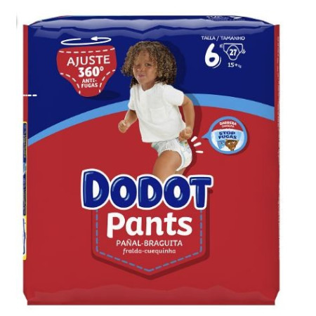Pañales Dodot Pants Talla 6. Pack Ahorro 3 x 27 【 OFERTA 】
