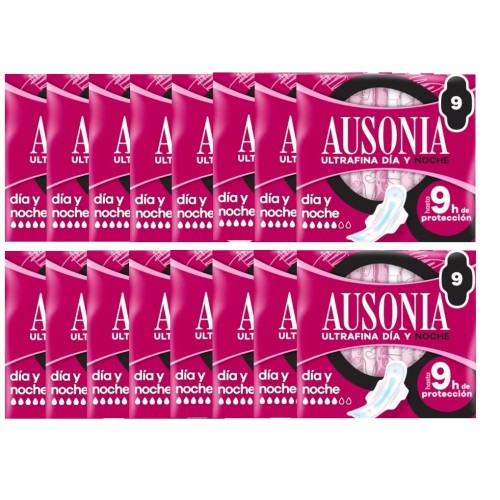 Compresas Ausonia ultrafina día y noche. Pack Ahorro