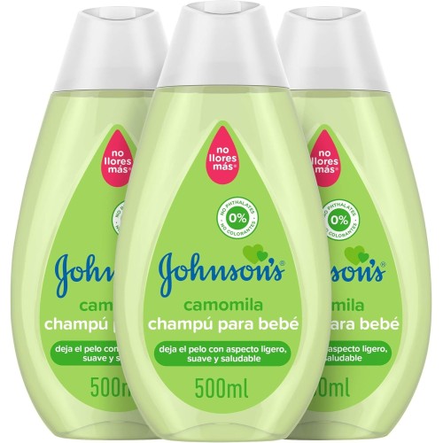 Champú Camomila 500 ml, Johnson´s Baby. Pack Ahorro 3 x 500 ml