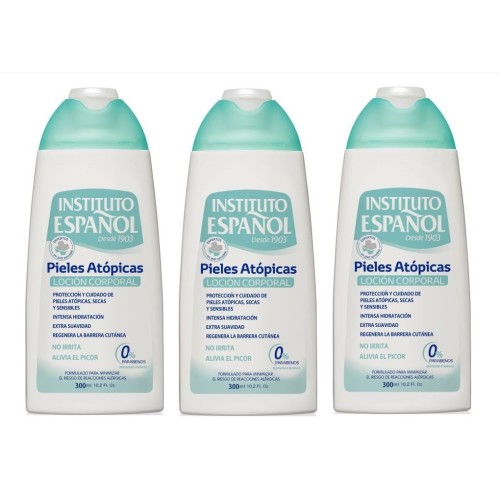 Loción corporal piel atópica Instituto Español. Pack Ahorro 3 x 300 ml