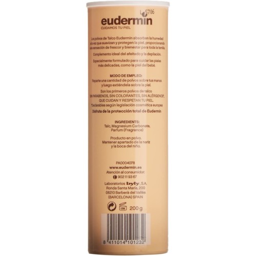 Talco ausonia en polvo Eudermin. Pack Ahorro 5 x 200g