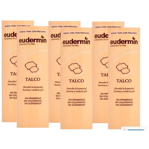 Talco ausonia en polvo Eudermin. Pack Ahorro 5 x 200g