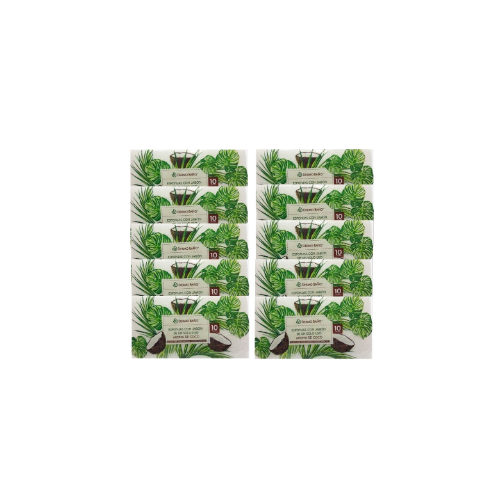 Esponjas de fibra con jabón y aroma de coco Dermobaño. Pack Ahorro